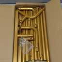 Metal Wedding Arch Backdrop Stand for Parties 6.6FT Gold Balloon Arch Square Frame Kit Pipe and Drape Stand Floral for Ceremony, Wedding, Baby Shower, Birthday Party, Flower Wall Decoration