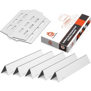 QuliMetal 17.5" SUS304 Flavorizer Bars & Heat Deflectors for Weber Genesis 300 Series Grills, Compatible with Genesis E310 E320 E330 S310 S320 S330 - Replacement Parts for Weber 7620 7621 7622 65055