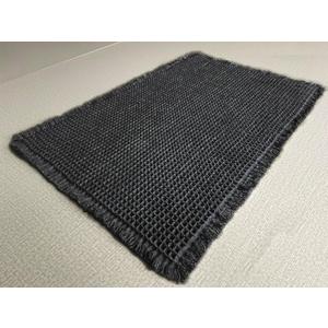 SHIMOH Upgraded Waffle Bath Mat  Ultra Soft, Super Absorbent & Non-Slip Rug with Tassels, Machine Washable, Rubber Backed for Bathroom, Hallway Runner, Kitchen and More (Black, 18" X 30") (1'6" x 2'6" (Rectangular))