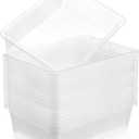 Hoteam 18 Pcs Flat Storage Organizer Bins Letter Size Paper Tray Classroom Storage Plastic Art Trays Classroom Pencil Organizer Baskets for School Office Teacher Book Organization(Transparent)