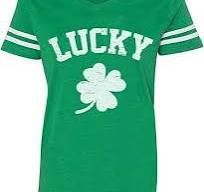 St Patricks Day Shirt for Women Irish Lucky Shamrock V-Neck Short Sleeve St Paddy's Day Tee Tops(Green, 3XL) 