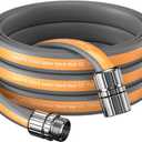 Giraffe Tools 25FT Garden Hose, 5/8" Lightweight Lay Flat Water Hose, No-Kink, Flexible Gardening Hose with Male to Female Aluminum Fitting, Customizable-Length Hose Pipe for Yard