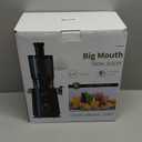 Hobsir Juicer Machines, 5.3-Inch Cold Press Juicers, Masticating Slow Juicer Machine with 300W, Large Feed Chute Juice Machines for Vegetables and Fruits, Easy to Clean Juicers Magic, Black