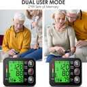 Wrist Blood Pressure Monitor -Bp Monitor, Automatic Blood Pressure Cuff 13.5-19.5 cm, High Accuracy, Backlit LCD Screen - 2 * 99 Sets of Memory for Home/Travel/Office Use
