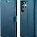 Wallet Case for Samsung Galaxy S24 Ultra, RFID Blocking Credit Card Holder, PU Leather Folio Flip Kickstand Protective Shockproof Cover for S24 Ultra (Blue, for S24 Ultra - 6.8"), Blue