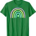 Four Leaf Clover Rainbow St Patrick's Day T-Shirt, XL