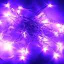 2 x Karlling Battery Operated Purple 40 LED Fairy Light String Wedding Party Xmas Christmas Decorations(Purple)