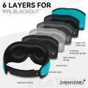 Bluetooth Sleep Headphones White Noise Sleep Mask | 3D Eye Mask for Sleeping | 38 Relaxing Soothing Sounds | 16hrs Playingtime3