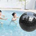 Large Sensory Massage Ball for Kids,2-Pack 33.5" 85CM Bouncy Exercise Balls, Big Inflatable Toys with Tactile Spikes, Outdoor Giant Yoga Balls, Large Beach Ball (2 Black)