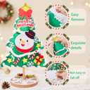 BACH AND BOUJEE 3D Tabletop Felt Christmas Tree Sewing Kit Cute Snowman DIY Felt Kit Christmas Room Decorations Project Christmas Gift Idea Xmas Tree Fun Home Activities Supplies