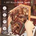 CUTEBEE Book Nook Kit - DIY Miniature House Dollhouse Kit for Adults, Booknook Tiny House Bookshelf Decor 3D Wooden Puzzle, Gifts for Family and Friends (Library of Wisdom)