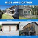 15 Lean Pergola Kit 4x4(Inner 3.64x3.64), 4-Way Slanted Pergola Roof Bracket, Post Base-Angled 4x4 Wood Post Bracket-DIY Gazebo Brackets-Hardware Kit for Outdoor Wood Beam Post Sunroom Carport Cabin