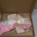 Riceshoot Extra Large Easter Tree Topper Bow, 53x13 Inches Pink Spring Bows for Wreaths with Bunny Ears Easter Tree Decorations Pink Burlap Bow for Spring Easter Home Indoor Outdoor Decor(Easter)