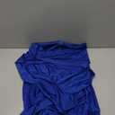 Vakkest Women's Off Shoulder Prom Evening Gowns Sexy High Split Maxi Dress Long Sleeve Cocktail Wedding Guest Dresses (Large, Floor Blue)