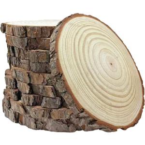10 Pcs 9-10 Inch Unfinished Wood Slices for Centerpieces,Natural Wood Rounds for Crafts Rustic Wedding and Table Decorations,Wooden Discs with Tree Bark,Ideal for Crafts,Painting,and Holiday Decor