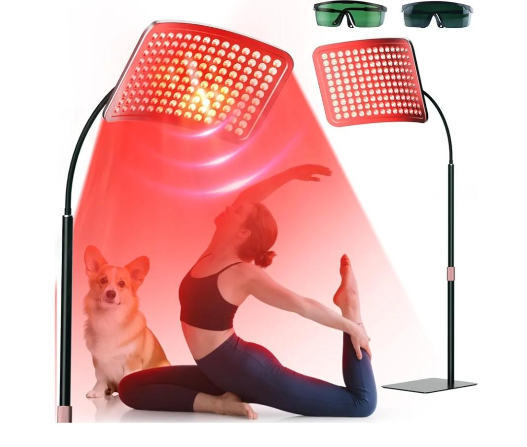 Aulanto Red Light Panel, Red Light Therapy for Face and Body with Adjustable Stand, 2in1 Chips Red Light Therapy Panel 660nm Red Light and 850nm Near Infrared Red Light Therapy Device at Home