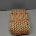 1 Inch x 50 Ft Hemp Rope, 900 Lbs Working Strength, 4 Strand Twisted Cord for Tug of War, Porch Swings, Landscaping & Decor