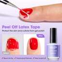 2 x Gellen Gel Nail Polish Remover Kit, Gel Polish Remover for Nails with Liquid Latex Tape Cuticle Oil and Manicure Tools, Quick & Easy Gel Remover in 3-5 Minutes, No Soaking Or Wrapping (0.57 Fl Oz (Pack of 3))