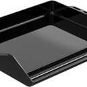 QuliMetal 18" x 14" Cast Iron Griddle for Gas Grill, Nonstick Flat Top Griddle Plate with High Sidewalls & Sturdy Handles for Gas & Charcoal Grills, Stovetop, Oven Use, Porcelain Enameled, Universal