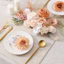 Kisflower Flowers Artificial Combo Cake Flowers Decorations Fake for DIY Wedding Bridal Bouquet Centerpieces Arrangements (Boho Nude)