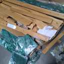 Backyard Discovery Buckley Hill Cedar Wood Swing Set with Wave Slide, Play Deck, Rock Wall Ladder, Belt Swings, Chalkboard, Canopy Roof, Outdoor Playset (Green)