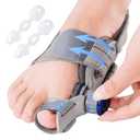 Bunion Corrector for Women & Men,Treat Medi Bunion Fix,Comfortable Toe Straightener - Orthopedic Bunion Splint for Big Toe Alignment, Hallux Valgus Correction, Left/Right Feet Relief (Gray)