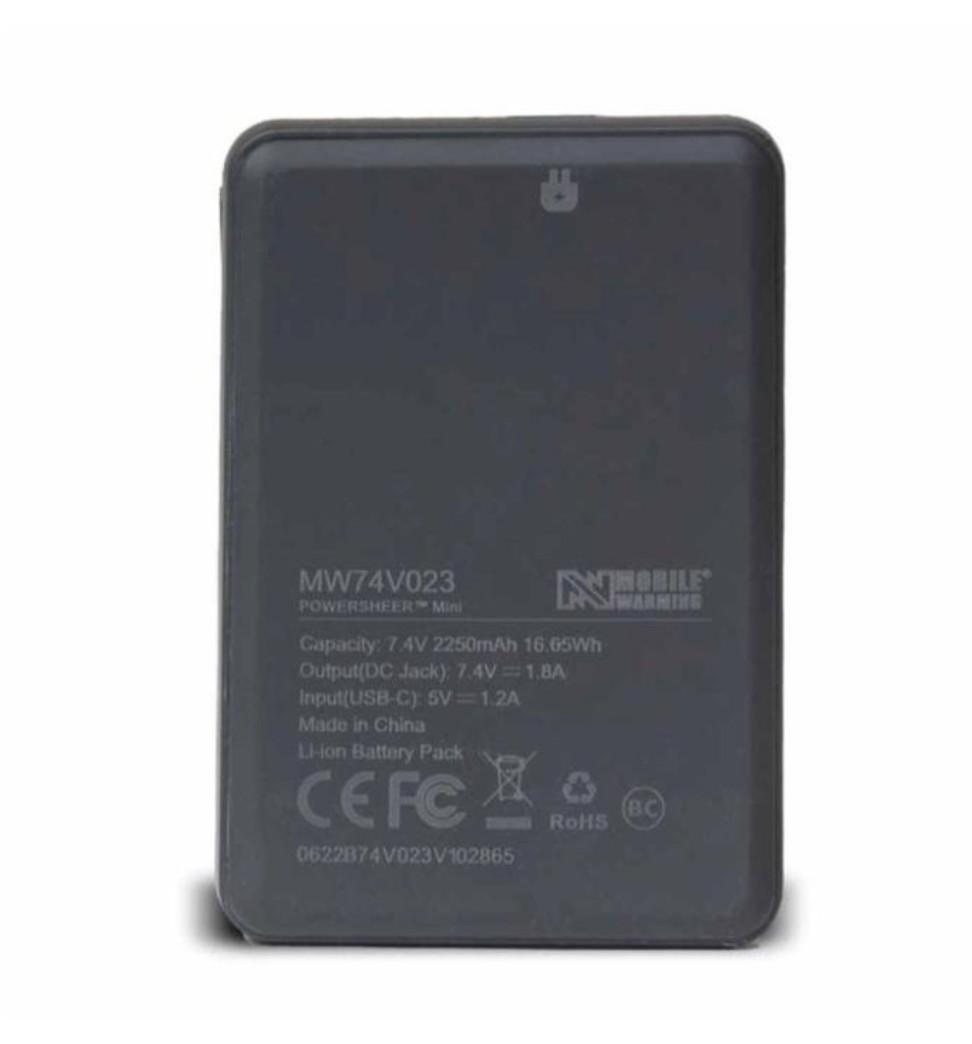 Mobile Warming 7.4v Powersheer™ Mini Battery 2250mAh & Cable