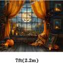 Kate 7x5ft Halloween Backdrops for Photography Horrible Pumpkin Lantern Background Full Moon Scary Night Backgrounds Trick or Treat Decoration Studio Backdrop