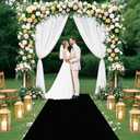 FUHSY Black Aisle Runner for Wedding Ceremony 2FTx15FT Party Carpet Rug Aisle Runner Velvet Aisle Runway for Events Aisle Floor Wedding Runner Prom Aisle Runner Outdoor Indoor Wedding Walkway Runner