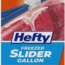 Hefty Slider Freezer Kitchen Storage Bags, Gallon Size, 56 Count