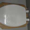 Mayfair Cassel Slow Close Toilet Seat, Easy Clean, Non Slip Premium Wood Seat, Easy Install, Made in USA, Elongated, White