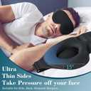 ZGGCD Sleep Mask for Side Sleeper, Light Blocking Sleeping Eye Mask for Women Men, 3D Contoured Cup Night Blindfold, Luxury Eye Cover Eyeshade with Adjustable Strap for Travel, Nap, Black