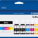 CEEBOO Compatible Ink Bottle Replacement for Epson 502 (Not Sublimation Ink), Use for ET-2850 ET-3830 ET-3850 ET-2760 ET-3760 ET-15000 printer, 2 Black,Cyan,Magenta,Yellow, High Capacity 5 Bottles