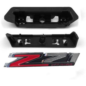 1 Grille Z71 Off Road Front Emblem 3D Badge Compatible with 2019-2025 Silverado Tahoe Suburban RST 1500 HD 2500 HD 3500HD 84384428 Offroad (Chrome Red)