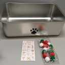 Stainless Steel Cat Litter Box,Metal Kitten Litter Pan, 4" Height Litter Box for Small Animals Cats Kitty,Rabbits Toilet Indoor Litter Tray, Easy Clean, Non Stick, No Smell