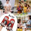 Get The FXXK Out of My Kitchen Funny Oven Mitts with Hanging Loop and Silicone Non-Slip, Housewife Cooking Baking Kitchen Utensils 2-Piece Set, Gifts for Mom Wife Girlfriend Grandma
