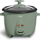 COOK WITH COLOR 6 Cup Rice Cooker 300W - Effortless Cooking and Perfectly, Cooks 3 Cups of Raw Rice for 6 Cups of Cooked Rice, Green