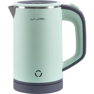 Small Electric Kettle Stainless Steel, 0.8L Portable Tea Kettle Auto Shut-off, Low Power Hot Water Kettle for Camping, Travel, Office and More (Green)