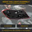 Dasbecan Passenger Right Side Tail Light Assembly Compatible with 2014-2016 Mercedes-Benz W212 E-Class E350 E250 E300 E400 E550 E63 Rear Lamp Outer w/Led Bulbs Replaces# 2129061403 MB2805112