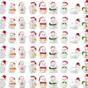 Jansun 45Pcs Christmas Mini Resin Snowman 9 Styles Mini Figuriness with Hat Xmas Miniature Snowman for Festival DIY Village Garden Decoration