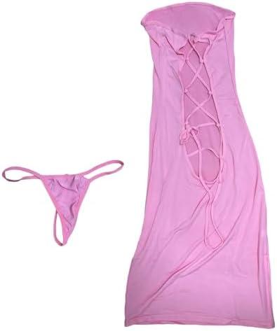 SINROYEE Women's Sexy Club Bodycon Sleeveless Sleepwear Anime Cosplay LingerieTemptation Nightdress Midi Dress Small, Pink  SINROYEE Women's Sexy Club Bodycon Sleeveless Sleepwear Anime Cosplay LingerieTemptation Nightdress Midi Dress Small, Pink