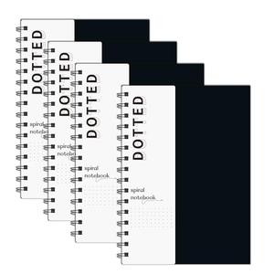 Rinrda A5 Dotted Journal Spiral Notebook 8.5" x 5.7"-3 Pack Dot Grid Notebook Hardcover Notebook 120 Pages 100 GSM Thick Dotted Paper Notebook Hardcover Journal for School, Office, Artist