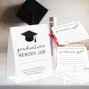 2026 Graduation Advice Card, 1 Graduation Sign with 50PCS Advice and Wishes Cards, College Grad Party Games and Decorations Supplies-GMJ04