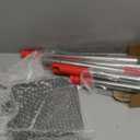 Pooper Scooper, Long Handle Dog Pooper Scooper, Heavy Duty Stainless Steel Rake with Tray & Spade Set for Pet Waste Removal, for Grass, Dirt or Gravel (Red)