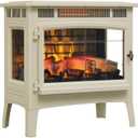 duraflame Freestanding Electric Fireplace Stove Heater with 3D Flame Effect for 1,000 Sq. Ft. Room, Cream