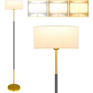Feijidengshi Mid Century Modern Floor Lamp for Living Room, Dimmable Tall Lamp with 3 Color Temperature Dimmable LED Bulb, Cordless Pole Lamp for Bedroom, Reading Lamps Floor Standing