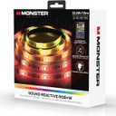 XTREME Monster 32.8ft Music Reactive LED Strip with 120 LEDs, 12V Power Adapter, with Remote, Easy Use