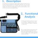 Nurse Storage Bag Multifunctional Nurse Storage Bag, Medical Kit Practical Waist Bag Nurse Pocket Storage Bag (SkyBlue)