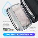 WVM Travel Toiletry Bag for Men & Women, Waterproof Dopp Kit Organizer with Multiple Compartments for Toiletries and Accessories, Shaving & Cosmetic Storage Bag for Trips and Home Use (Black)