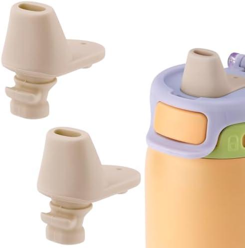 BOXOB 2uds Boquillas de Repuesto para Ello Pop & Fill, Boquilla de Silicona para Botella de Agua de 22oz/32oz sin BPA Compatible con Ello Pop & Fill (Color Piel)